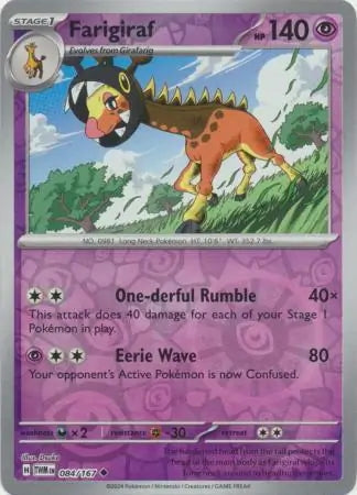 Twilight Masquerade Farigiraf #84/167 reverse holo